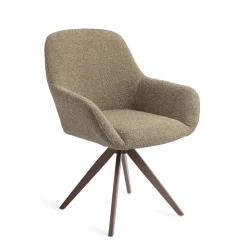 Jesper Home Beige Eetkamerstoelen|Draaibare Eetkamerstoelen|Draaibare Eetkamerstoel Kushi Turn Brown