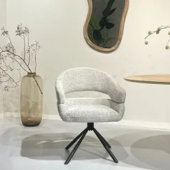 Livingfurn Draaibare Eetkamerstoelen|Eetkamerstoelen Met Armleuning|Draaibare Eetkamerstoel Linn