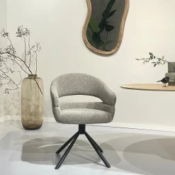 Livingfurn Draaibare Eetkamerstoelen|Eetkamerstoelen Met Armleuning|Draaibare Eetkamerstoel Linn