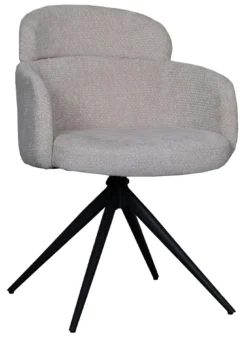 LABEL51 Draaibare Eetkamerstoelen|Eetkamerstoelen Met Armleuning|Draaibare Eetkamerstoel Levi Elite stof