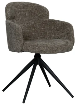 LABEL51 Draaibare Eetkamerstoelen|Eetkamerstoelen Met Armleuning|Draaibare Eetkamerstoel Levi Elite stof