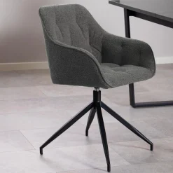 Bendt Eetkamerstoelen Bouclé / Teddy|Draaibare Eetkamerstoelen|Draaibare Eetkamerstoel Loren Bouclé