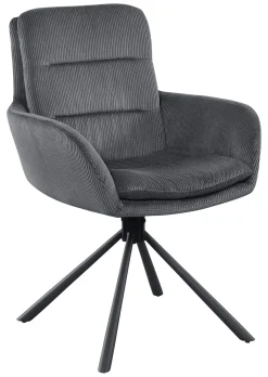 Artistiq Living Beige Eetkamerstoelen|Draaibare Eetkamerstoelen|Draaibare Eetkamerstoel Lashon Rib