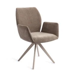 Jesper Home Beige Eetkamerstoelen|Draaibare Eetkamerstoelen|Draaibare Eetkamerstoel Misaki Turn Beige