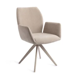 Jesper Home Beige Eetkamerstoelen|Draaibare Eetkamerstoelen|Draaibare Eetkamerstoel Misaki Turn Beige
