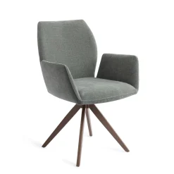 Jesper Home Beige Eetkamerstoelen|Draaibare Eetkamerstoelen|Draaibare Eetkamerstoel Misaki Turn Brown