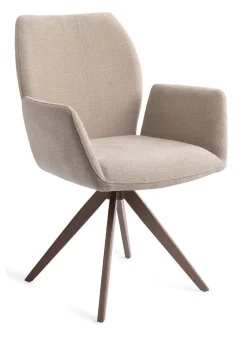 Jesper Home Beige Eetkamerstoelen|Draaibare Eetkamerstoelen|Draaibare Eetkamerstoel Misaki Turn Brown