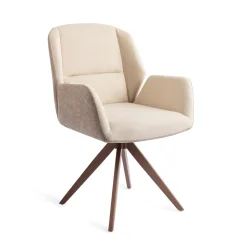 Jesper Home Beige Eetkamerstoelen|Draaibare Eetkamerstoelen|Draaibare Eetkamerstoel Myoko Turn Brown