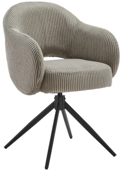 Artistiq Living Eetkamerstoelen Met Armleuning|Draaibare Eetkamerstoel Melodee Ribstof