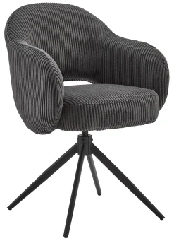 Artistiq Living Eetkamerstoelen Met Armleuning|Draaibare Eetkamerstoel Melodee Ribstof