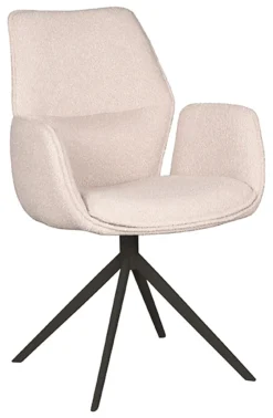 LABEL51 Eetkamerstoelen Bouclé / Teddy|Draaibare Eetkamerstoelen|Draaibare Eetkamerstoel Mellow Bouclé