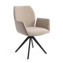 Jesper Home Draaibare Eetkamerstoelen|Eetkamerstoelen Met Armleuning|Draaibare Eetkamerstoel Misaki Turn Black