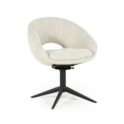 Eleonora Eetkamerstoelen Bouclé / Teddy|Draaibare Eetkamerstoelen|Draaibare Eetkamerstoel Nol Bouclé