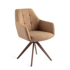 Jesper Home Beige Eetkamerstoelen|Draaibare Eetkamerstoelen|Draaibare Eetkamerstoel Noto Turn Brown