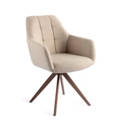 Jesper Home Beige Eetkamerstoelen|Draaibare Eetkamerstoelen|Draaibare Eetkamerstoel Noto Turn Brown