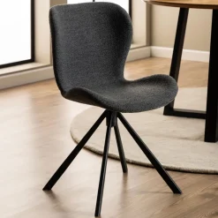 Bendt Eetkamerstoelen Bouclé / Teddy|Draaibare Eetkamerstoelen|Draaibare Eetkamerstoel Olle Bouclé