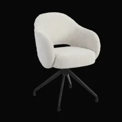 Tower Living Draaibare Eetkamerstoelen|Eetkamerstoelen Met Armleuning|Draaibare Eetkamerstoel Porto Geweven stof