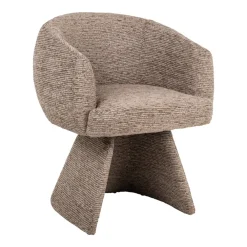 Richmond Interiors Draaibare Eetkamerstoelen|Eetkamerstoelen Met Armleuning|Draaibare Eetkamerstoel Quiriro Linear stof, kleur Mocca Mocha