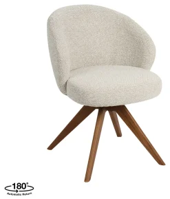 LABEL51 Eetkamerstoelen Bouclé / Teddy|Draaibare Eetkamerstoelen|Draaibare Eetkamerstoel Sabi Bouclé