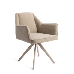 Jesper Home Beige Eetkamerstoelen|Draaibare Eetkamerstoelen|Draaibare Eetkamerstoel Tome Turn Beige