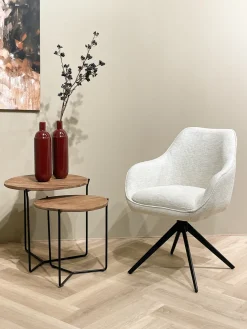 Sohome Sohome Giftcard|Beige Eetkamerstoelen|Draaibare Eetkamerstoel Toby Stof met handgreep