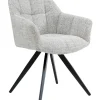 Livingfurn Draaibare Eetkamerstoelen|Eetkamerstoelen Met Armleuning|Draaibare Eetkamerstoel Tommy kleur Oasis