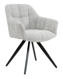 Livingfurn Draaibare Eetkamerstoelen|Eetkamerstoelen Met Armleuning|Draaibare Eetkamerstoel Tommy kleur Oasis