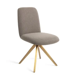 Jesper Home Beige Eetkamerstoelen|Draaibare Eetkamerstoelen|Draaibare Eetkamerstoel Taiwa Turn Gold