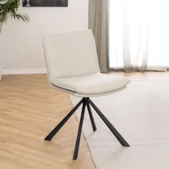 Bendt Draaibare Eetkamerstoelen|Eetkamerstoelen Zonder Armleuning|Draaibare Eetkamerstoel Ulysses Stof