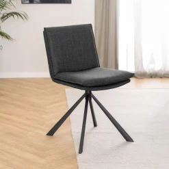 Bendt Draaibare Eetkamerstoelen|Eetkamerstoelen Zonder Armleuning|Draaibare Eetkamerstoel Ulysses Stof