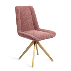 Jesper Home Beige Eetkamerstoelen|Draaibare Eetkamerstoelen|Draaibare Eetkamerstoel Umedo Turn Gold