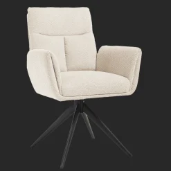 Tower Living Eetkamerstoelen Bouclé / Teddy|Draaibare Eetkamerstoelen|Draaibare Eetkamerstoel Varzo Bouclé