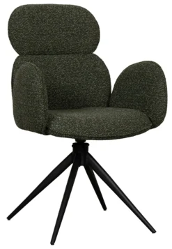 LABEL51 Eetkamerstoelen Bouclé / Teddy|Draaibare Eetkamerstoelen|Draaibare Eetkamerstoel Vidar Bouclé