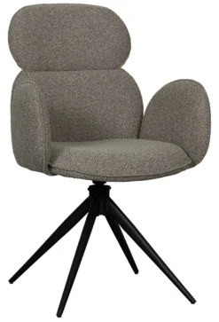 LABEL51 Eetkamerstoelen Bouclé / Teddy|Draaibare Eetkamerstoelen|Draaibare Eetkamerstoel Vidar Bouclé