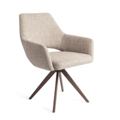 Jesper Home Beige Eetkamerstoelen|Draaibare Eetkamerstoelen|Draaibare Eetkamerstoel Yanai Turn Brown