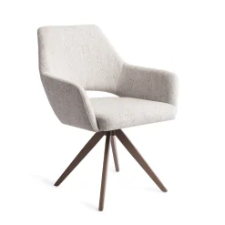 Jesper Home Beige Eetkamerstoelen|Draaibare Eetkamerstoelen|Draaibare Eetkamerstoel Yanai Turn Brown