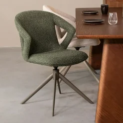 LABEL51 Eetkamerstoelen Bouclé / Teddy|Draaibare Eetkamerstoelen|Draaibare Eetkamerstoel Zurich Bouclé