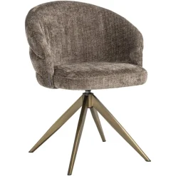 Richmond Interiors Draaibare Eetkamerstoelen|Eetkamerstoelen Met Armleuning|Draaibare Eetkamerstoel Zendaya Chenille