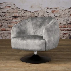 Tower Living Fauteuil Stof / Textiel|Fauteuil Velvet / Fluweel|Draaibare Fauteuil Barga