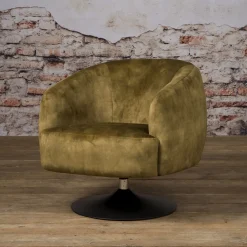 Tower Living Fauteuil Stof / Textiel|Fauteuil Velvet / Fluweel|Draaibare Fauteuil Barga