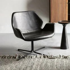 Zuiver Fauteuil Leer / Kunstleer|Draaibare Fauteuil Nikki Vintage PU leder