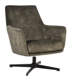 LABEL51 Fauteuil Stof / Textiel|Fauteuil Velvet / Fluweel|Draaibare Fauteuil Toby Velvet