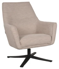 LABEL51 Fauteuil Stof / Textiel|Fauteuil Bouclé / Teddy|Draaibare Fauteuil Tod Bouclé Naturel