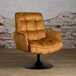 Tower Living Fauteuil Stof / Textiel|Fauteuil Velvet / Fluweel|Draaibare Fauteuil Tropea Velvet