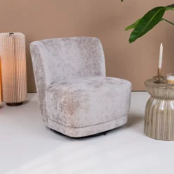 WOOOD Fauteuil Stof / Textiel|Fauteuil Velvet / Fluweel|Draaifauteuil Atty Structure Velvet