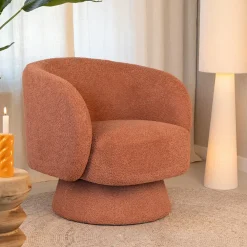 By-Boo Fauteuil Stof / Textiel|Fauteuil Bouclé / Teddy|Draaifauteuil Balou Bouclé
