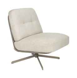 Zuiver Fauteuil Stof / Textiel|Draaifauteuil Benjamin kleur Crème