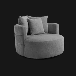 Tower Living Fauteuil Stof / Textiel|Draaifauteuil Bolza Geweven stof