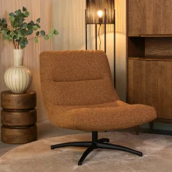 LABEL51 Fauteuil Bouclé / Teddy|Fauteuil Stof / Textiel|Draaifauteuil Calix Bouclé