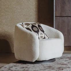 Tower Living Fauteuil Stof / Textiel|Draaifauteuil Castro Chenille